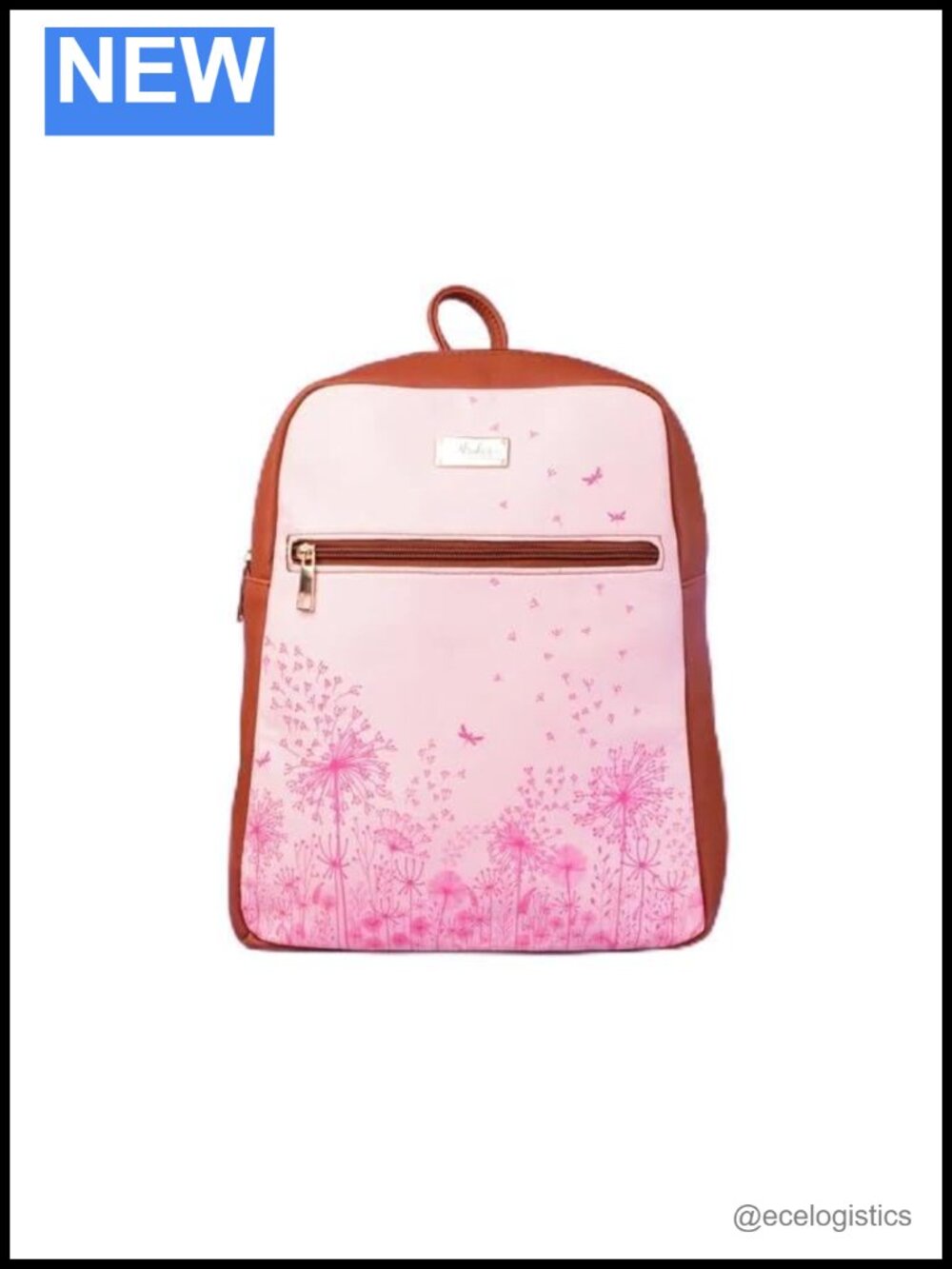 Women's Vegan Leather Floral Crossbody Sling Bag - Adjustable Strap Handbag